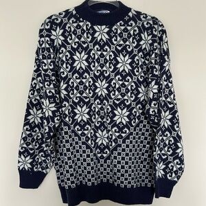 American Pride Vintage Snowflake Fair Isle Sweater - Size 20W -‎ Made in USA